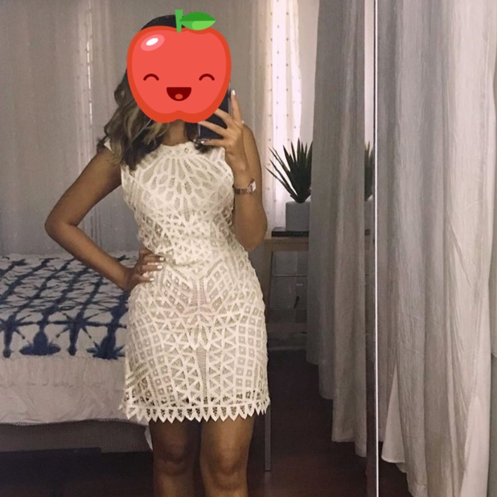 Sea New York brand lace off white mini-dress.